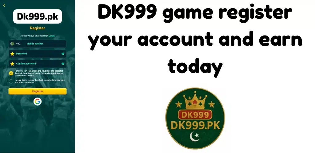 DK999 game register your account and earn today