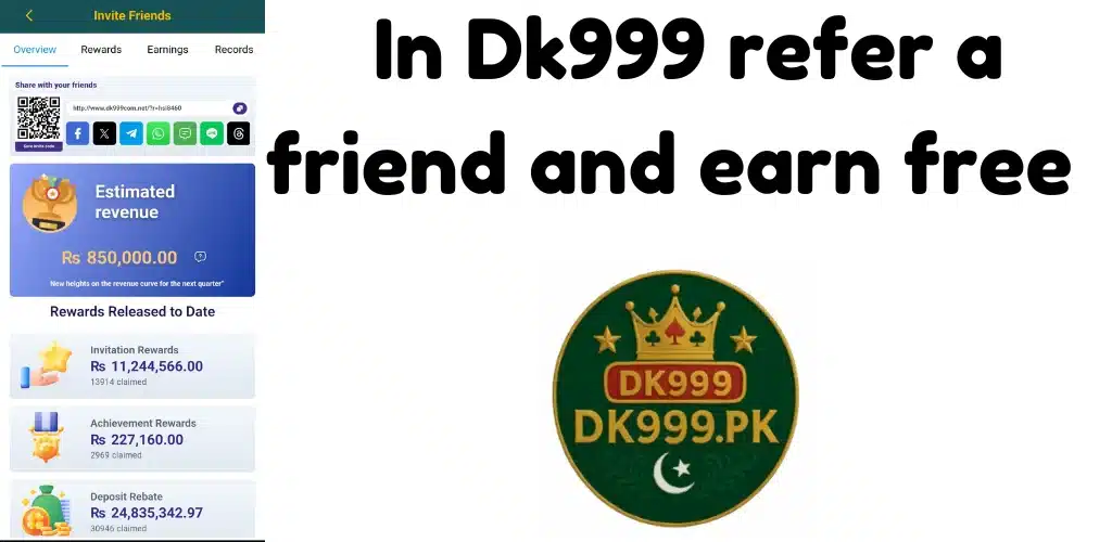 Dk999 game refer a friend and earn free